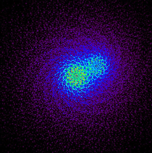 Imagen simulada de Alpha Centauri AB observada en luz de banda estrecha por el telescopio TOLIMAN.  Crédito de la imagen: Tuthill et al., Doi: 10.1117 / 12.2313269.