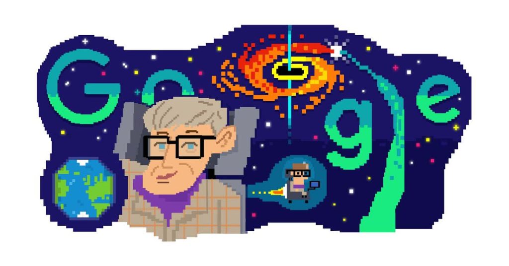 El Doodle de Stephen Hawking de Google incluye narración en la voz del físico